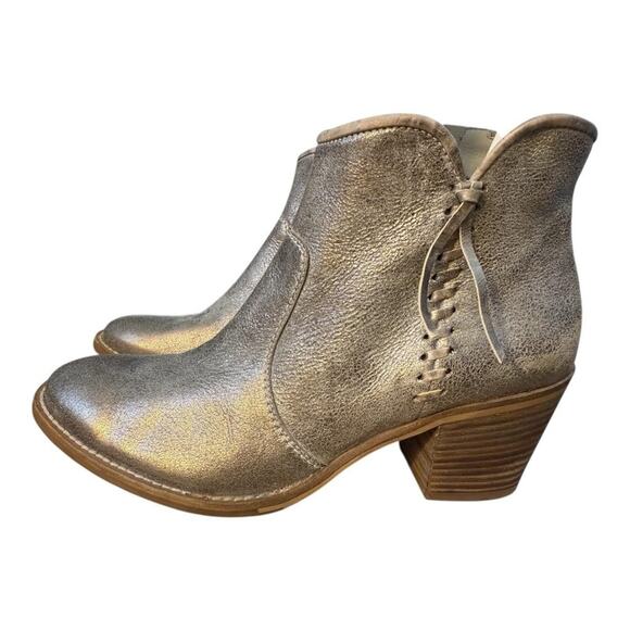 Paul Green Metallic Leather Bootie Women US size 8.5 - Picture 1 of 8